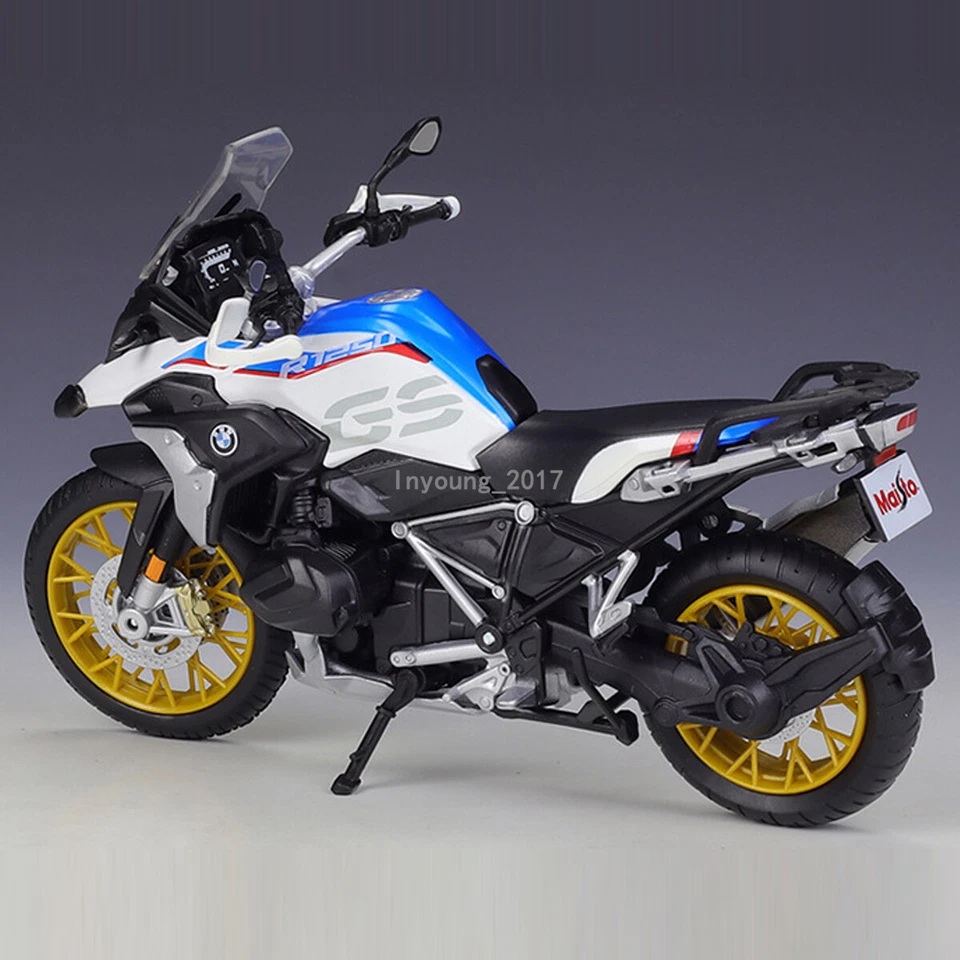 1/12 BMW R1250 GS Motorcycle Model Diecast Toy Vehicle for Boys Kids Gifts White - Image 3 of 4