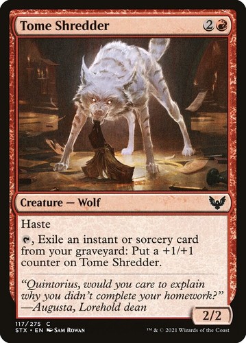 MTG Magic the Gathering Tome Shredder (117/447) Strixhaven School of Mages NM - Picture 2 of 6