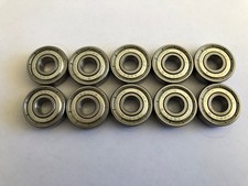 10 pcs 608 ZZ metal shielded ball bearing, 8x 22x 7 mm