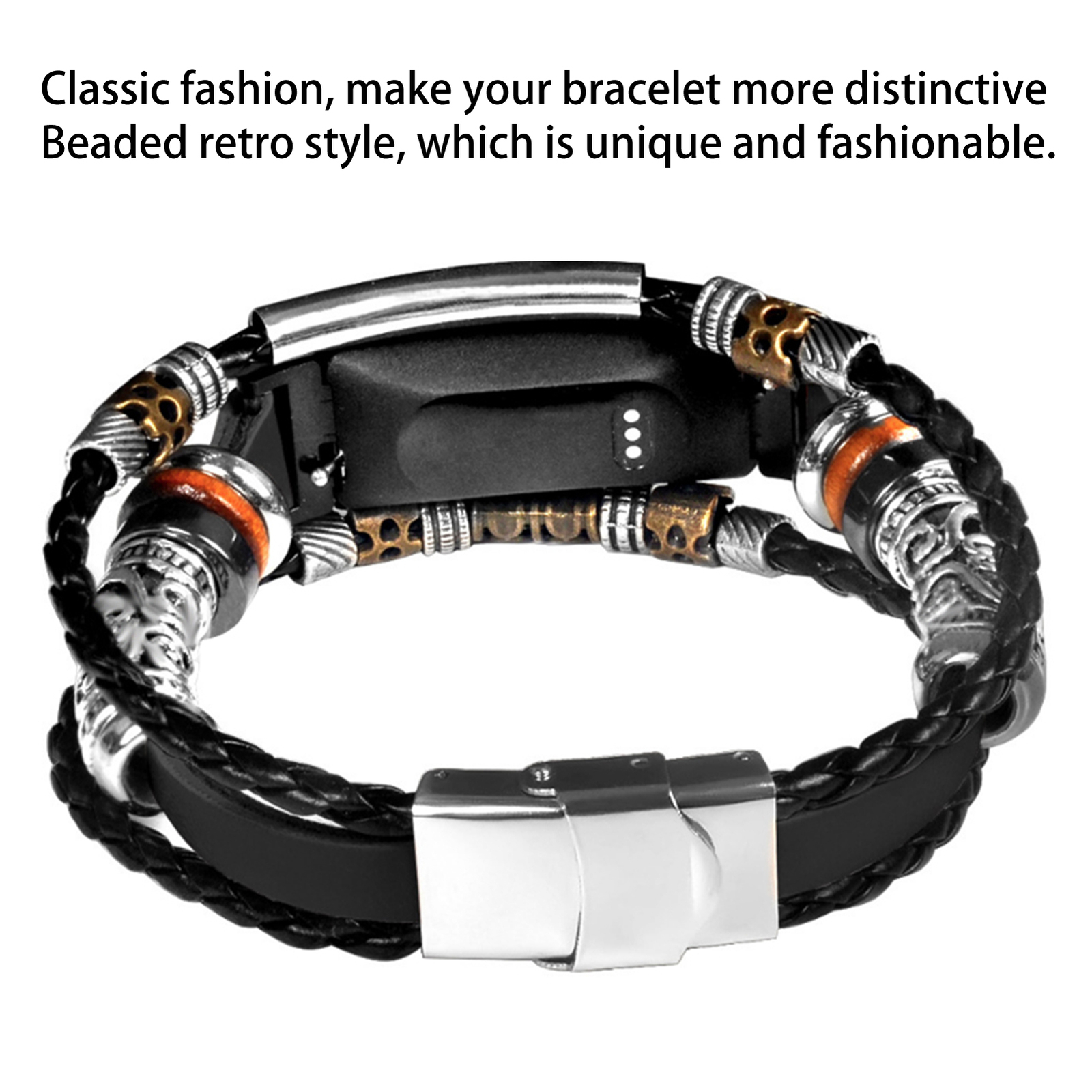 Leather Beading Bracelet Wrist Strap Retro  Wristband Replacement