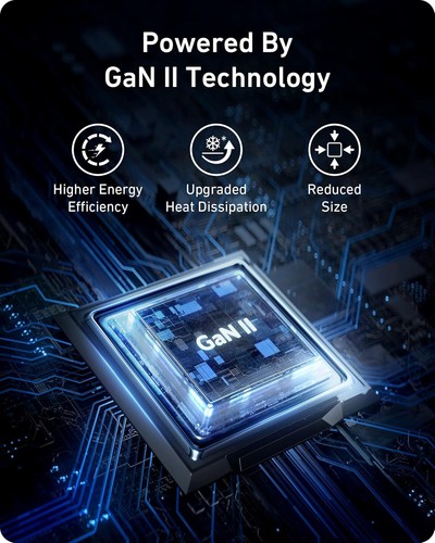 Anker 100W Chargeur USB C GaN II 3 Ports Chargeur Mural pour Mac/Galaxy S24/iPhone 16 - Photo 13 sur 17