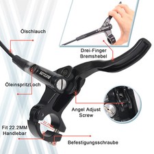 MiOYOOW Fahrrad Scheibenbremsen Hydraulik – 2-Kolben, Vorn 800mm/hinten 1400mm Schlauch, Für MTB