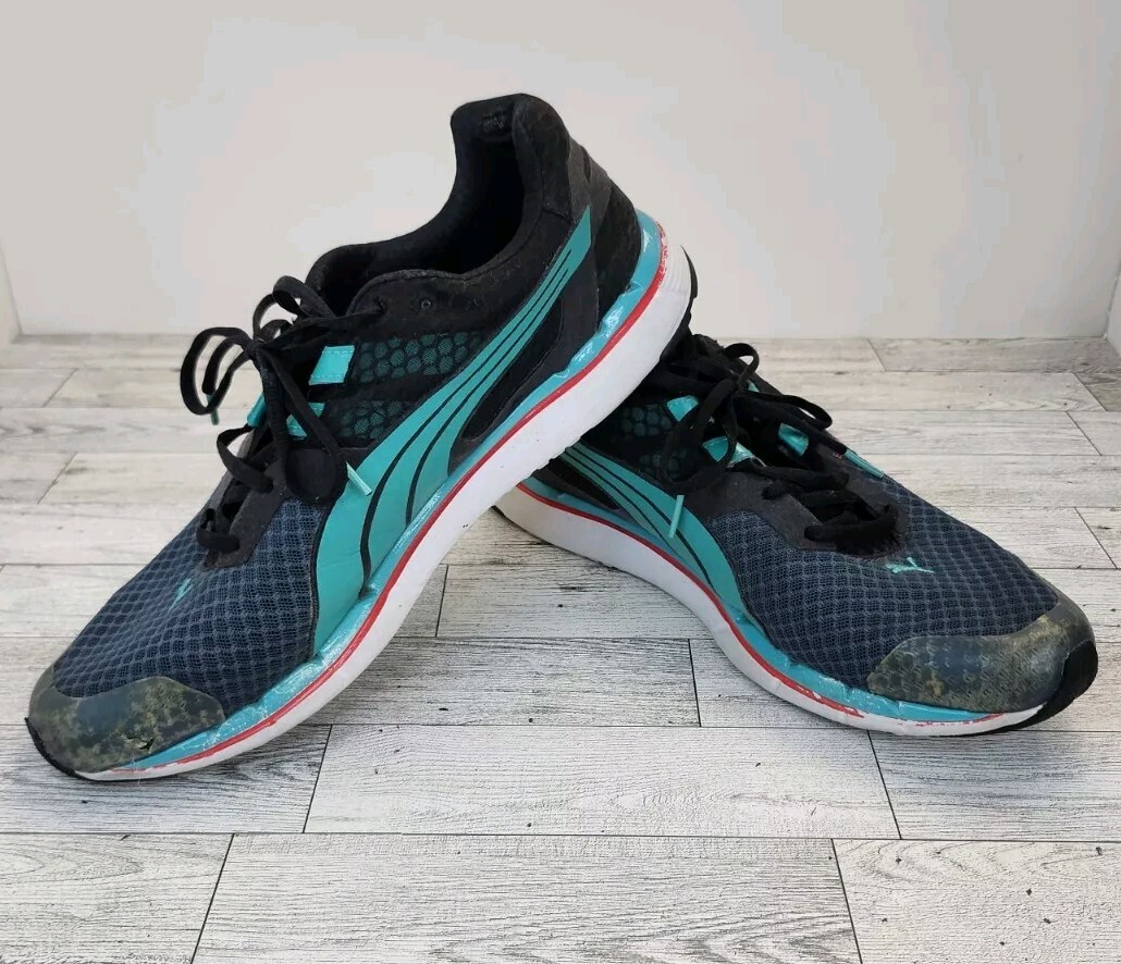 Puma Mens Sz 11.5 Faas 300 V3 Black Teal Athletic Running  display picture 3