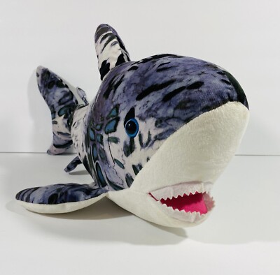 Fiesta Great White Shark Plush 19  Stuffed Animal Ocean Sea Life Open Mouth Toy