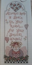 Cross Stitch "SPECIAL ANGEL" pattern  flowers, heart,