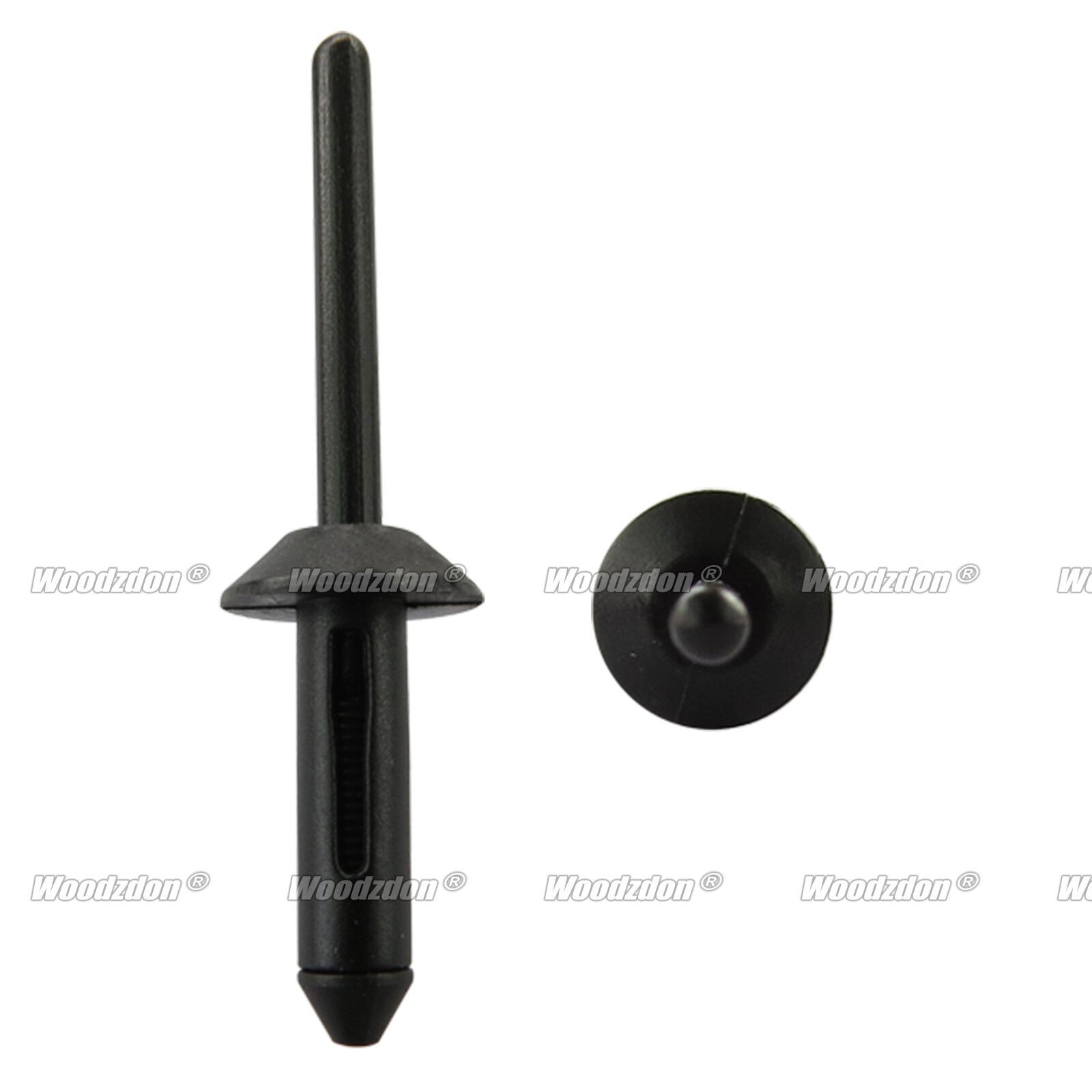 25 Black Nylon Rivets For GM – 13/64 Inch (5mm) Hole Size – Fits GM 20423647 – Trim Panel Fasteners - View #10