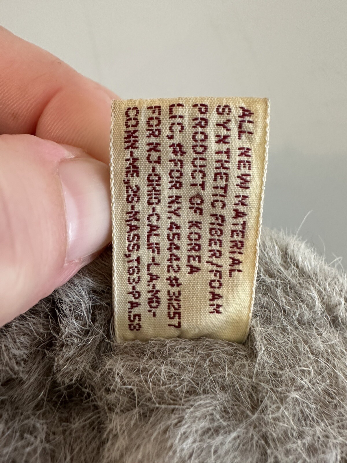 Vintage 1984 Koala Bear Plush ETONE Gray 9" Stuffed Animal 1980's KOREA