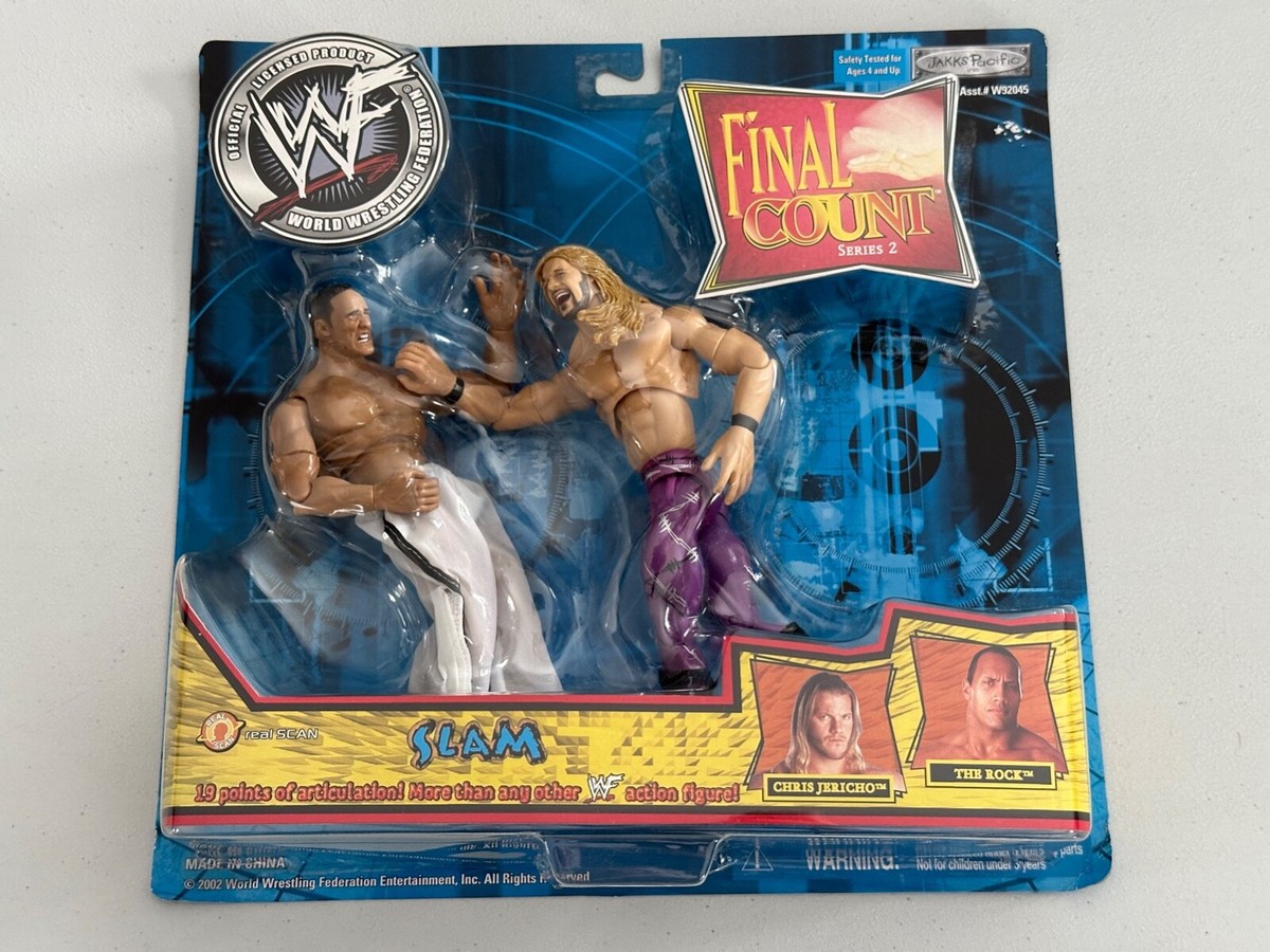 ＷＷＥフィギュア    ２体 WWF WWE Final Count Series 2 Slam Chris Jericho & The Rock
