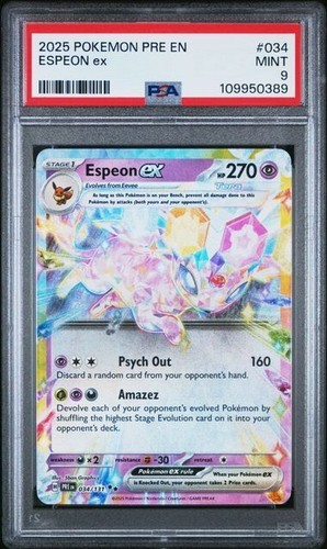 Espeon ex graded PSA 9 for sale on eBay