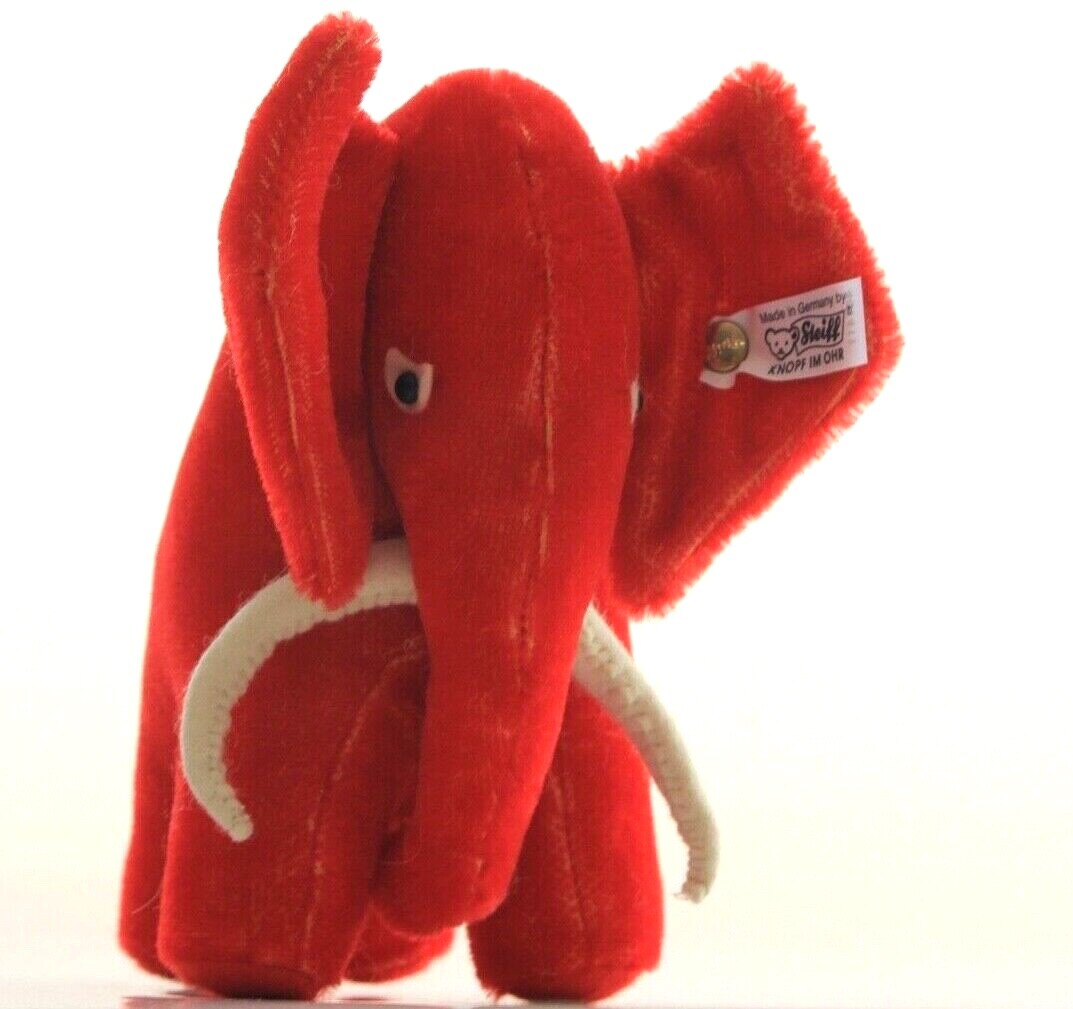 Steiff bears*Mohair elephant Red Limited Edition 17cm*Ean401411