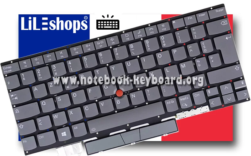 Clavier Français Original Pour Lenovo ThinkPad X1 Carbon 9th Gen 20XW 20XX - Photo 1/1