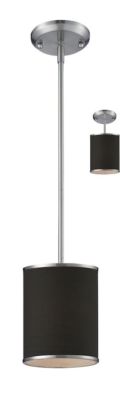 Z-Lite Cameo Chocolate/Brushed Nickel Convertible Pendant/Semi Flush