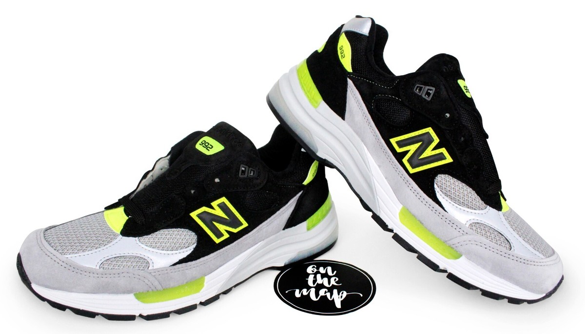 New Balance 992 Black Grey Volt Green Made In USA UK 5 8 9 New Balance 992 Black Grey Volt Green Made In USA UK 5 8 9