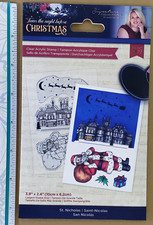 Crafter's Companion Night Before Christmas St. Nicholas Stamp Santa Sleigh Sky