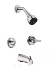 NEW GLACIER Aragon Double Handle 1-Spray Tub and Shower Faucet 1.8 GPM in Chrom