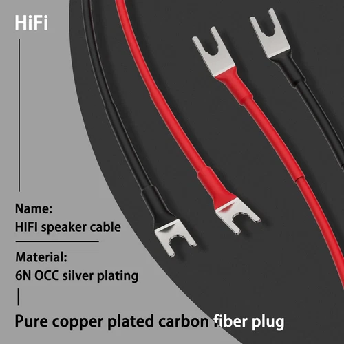 Par de cables de altavoz enchapados en plata 6N OCC enchufe banana y cable de altavoz de audio HiFi - Imagen 12 de 17