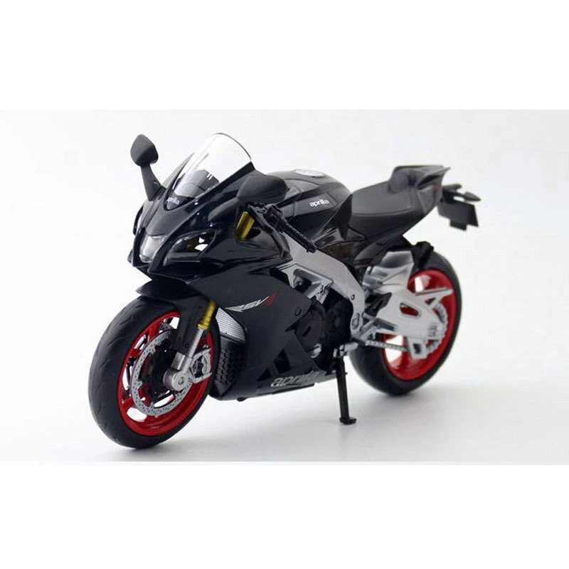 1:12 Aprilia RSV4 RR1000 Motorcycle Model Diecast Toy Vehicle for Kids Black - Image 3 of 4