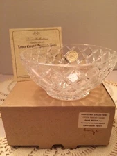 Lenox Crystal Diamond 5" Bowl Czech Full Lead Crystal with Certificate With Box