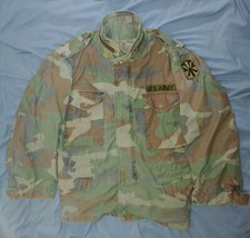 Vintage Military, US Army - BDU Coat w/ Hood, Combat Woodland Camouflage, Poplin
