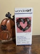 Wonderart Latch Hook Kit Flower Heart Wreath 12x12 426142