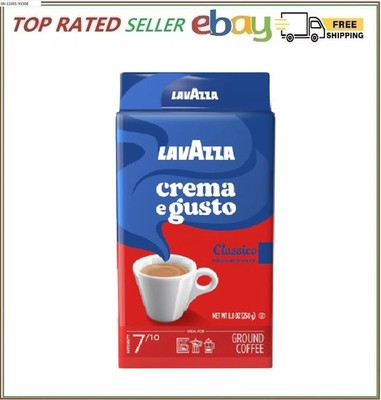 Lavazza Espresso Dark Roast Ground Coffee, 8.8Oz Bricks (4 Pack), Authentic Ital