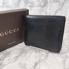 GUCCI GG Pattern Bifold Wallet Black