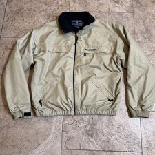 Vintage Polo Sport Ralph Lauren Men's XL Beige Nylon Bomber Jacket