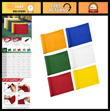 Solid Mini Golf Flags with Sleeve - 6"x8" Durable 420D Nylon, Outdoor Golf Acces