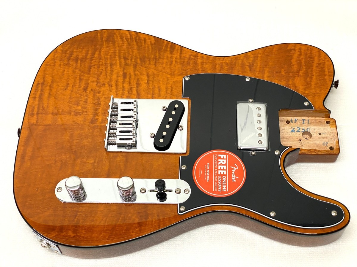 Genuine Fender Squier Tele Flame Maple Top LOADED BODY