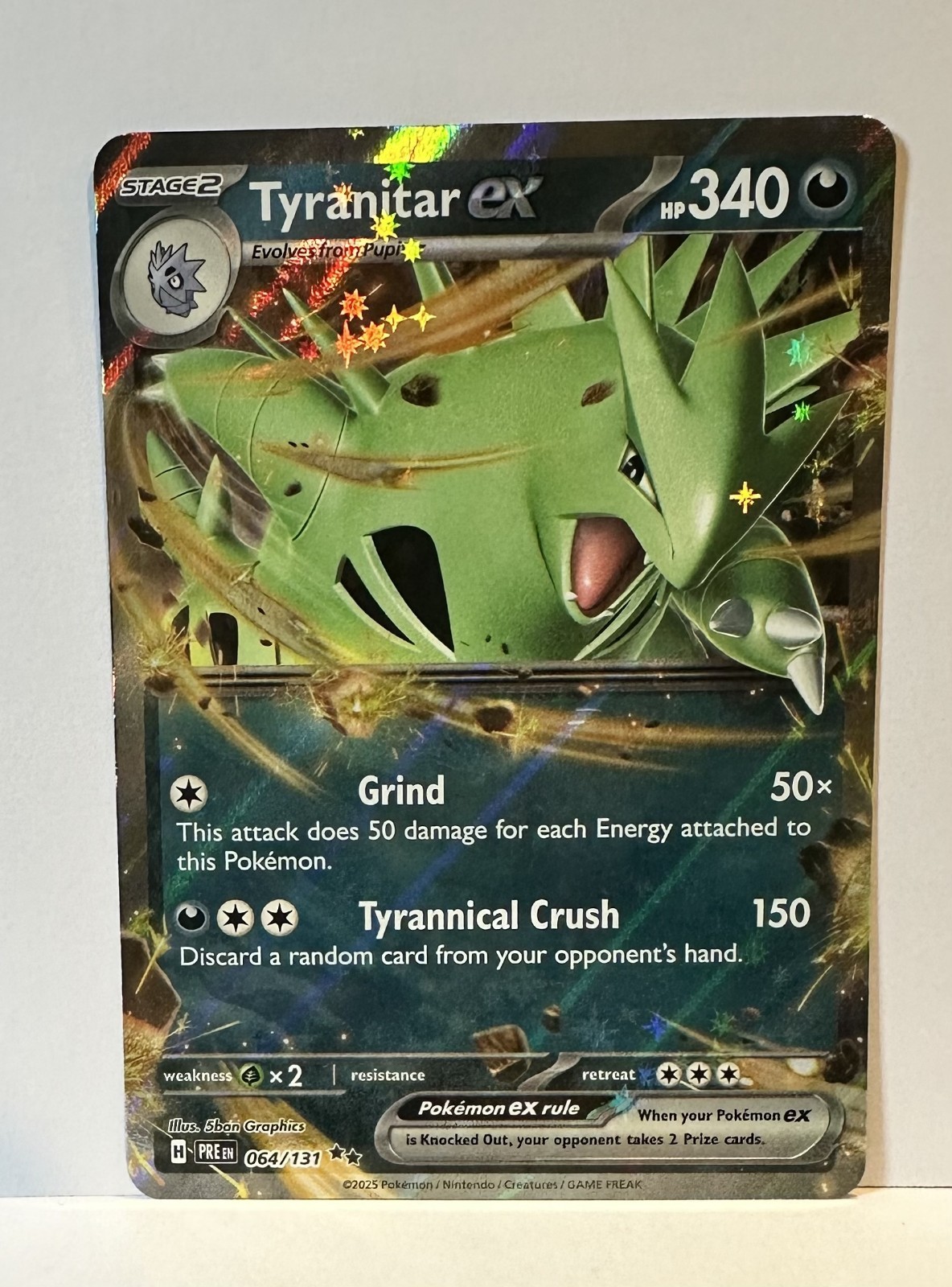 Tyranitar ex 064/131 Sv: Prismatic Evolutions Holo Near Mint