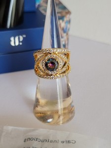 Authentic Bomb Party June 2025, Sz 5, Blissful State, Lab Created Alexandrite, Gold Plated