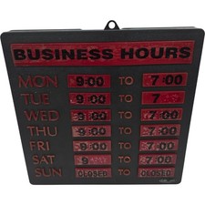 Newon 4484 Lighted Business Hours illuminated Frame Sign