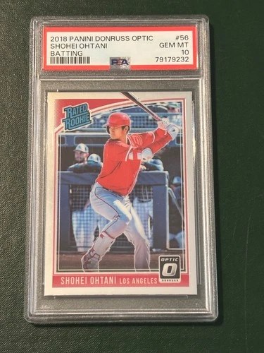 2018 PANINI DONRUSS OPTIC BATTING #56 SHOHEI OHTANI PSA 10