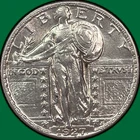 1927 Standing Liberty Quarter Choice Almost Uncirculated AU+ Coin #39674