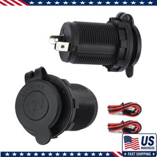 2pcs 12v Cigarette Lighter Socket Waterproof Plug Outlet Car Charger Navigatio 2pcs 12v Cigarette Lighter Socket Waterproof Plug Outlet Car Charger Navigatio