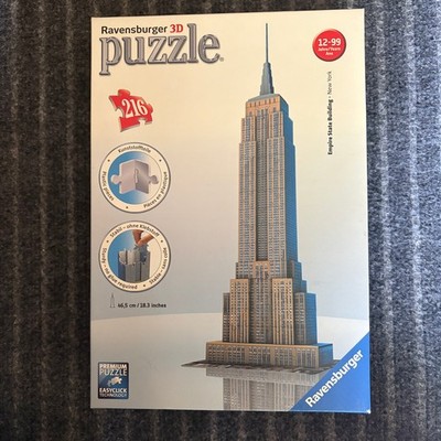 Ravensburger 3D Empire State Building puzzle 216 sturdy plastic pieces # 125531