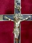 Carmelite Nun's Antique Bronze & Ebony Heavenly Worn Habit Rosary Crucifix Cross