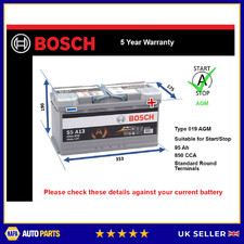 AGM Battery fits FERRARI PORTOFINO 488 812 488 SPIDER 2006 on Stop Start 019 AGM