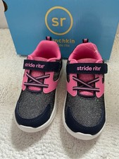 Stride Rite Munchkin Lagoon blue/pink little kids sneakers Sz 11 M New with box