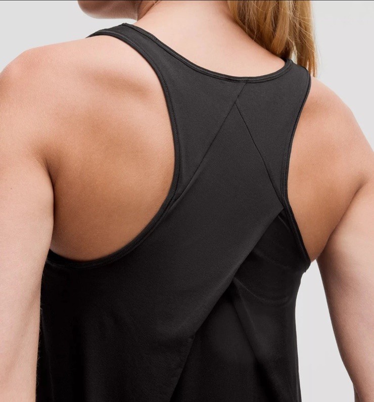 Lululemon Solid Black Essential Pleated Tank Top … - image 2
