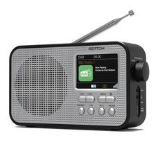 DAB+ FM Portable Radio Speaker Bluetooth Rechargeable AZATOM Aspire G2 Silver(R)