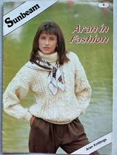 Knitting Pattern Book Sunbeam 4 Aran Family Knits Vintage 14 Patterns (46)