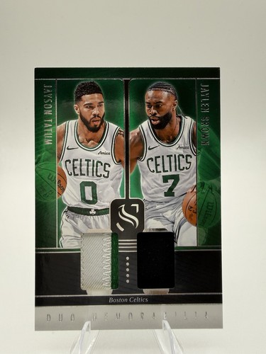 2024 Panini Silhouette Jayson Tatum Jaylen Brown Duo Materials Game Worn Patch