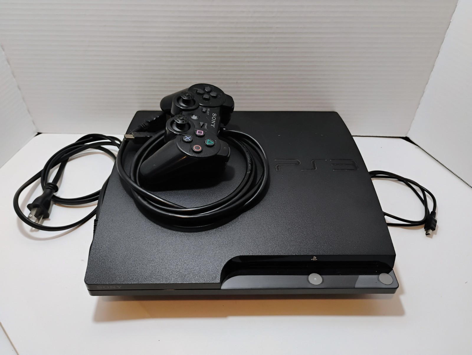 Sony PlayStation 3 PS3 Slim Console 320gb W/ Controller, Cords Tested & Working!