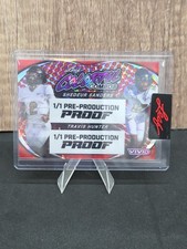 2024 Leaf Vivid Shedeur Sanders, Travis Hunter Colorful Combos red Proof 1/1