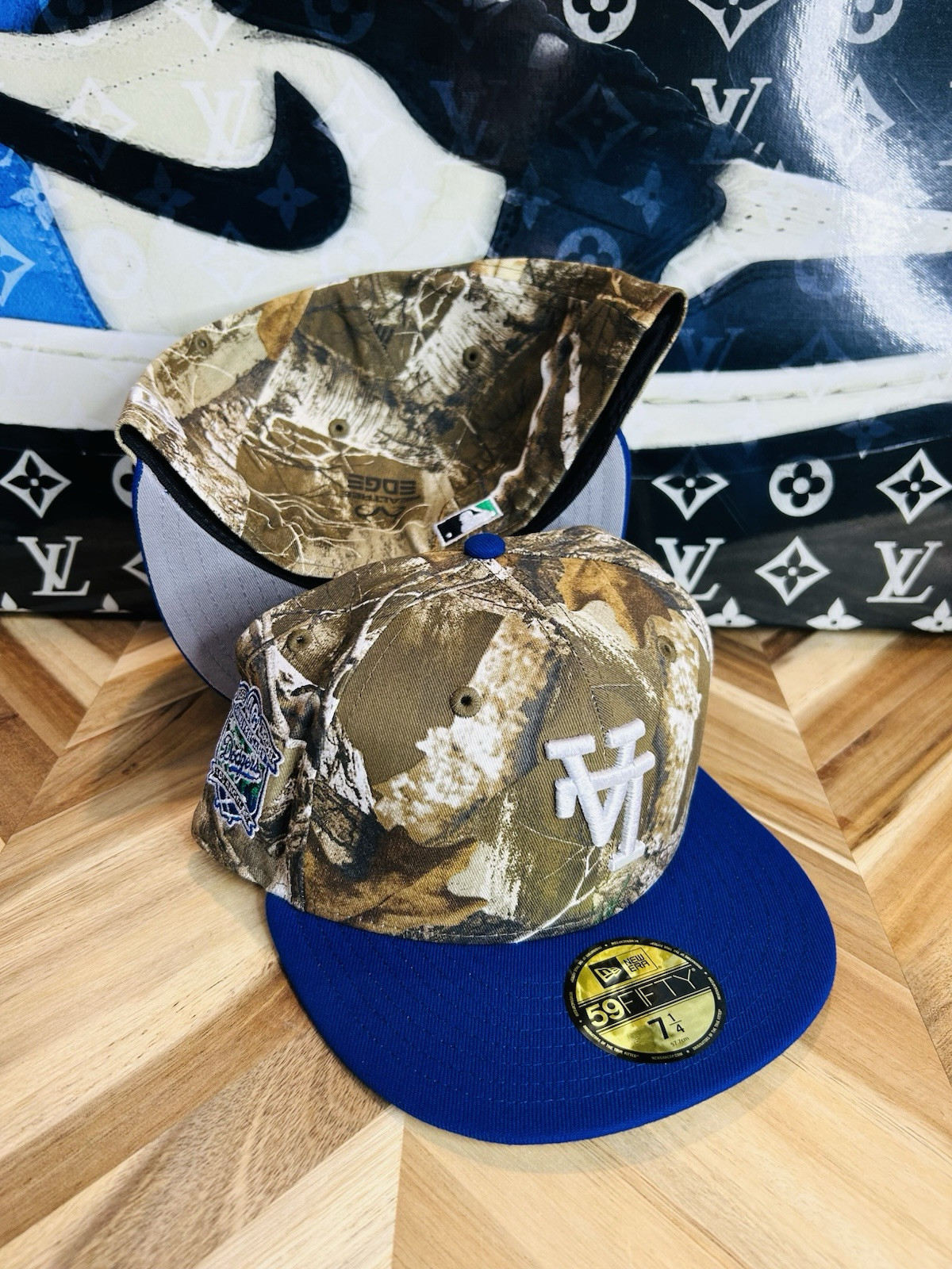 LA Los Angeles Dodgers Real Tree Camo Upside Down New Era Fitted 7