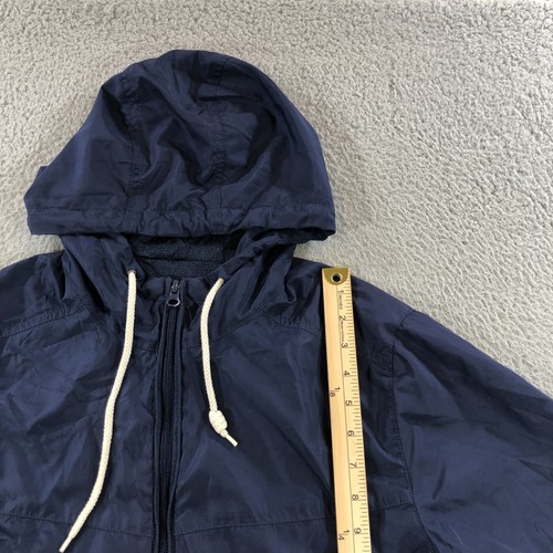 Chaqueta cortavientos Vans para hombre pequeña azul marino con capucha cremallera completa abrigo ligero - Imagen 4 de 15