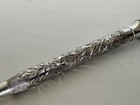 Antique Sterling Silver Whal Ever Sharp Engraved Mecanical Pencil Pendant — photo 4