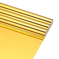3Pcs Gold Hot Stamping Heat-Activated Foil Roll, 6" W x 3ft l