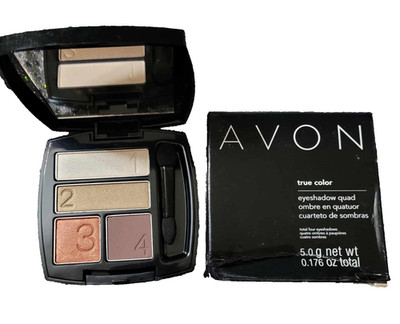 Avon True Color Eyeshadow Quad GO NATURAL ~ NIB ~ NEXT DAY FAST SHIP ~ CHAMPAGNE